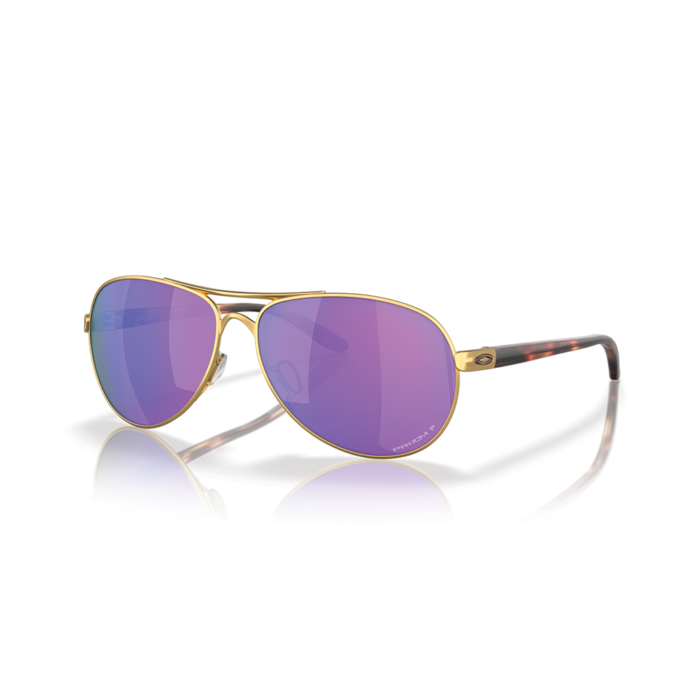 Oakley Feedback Color Prizm Violet Polarized Lenses Satin Gold Frame
