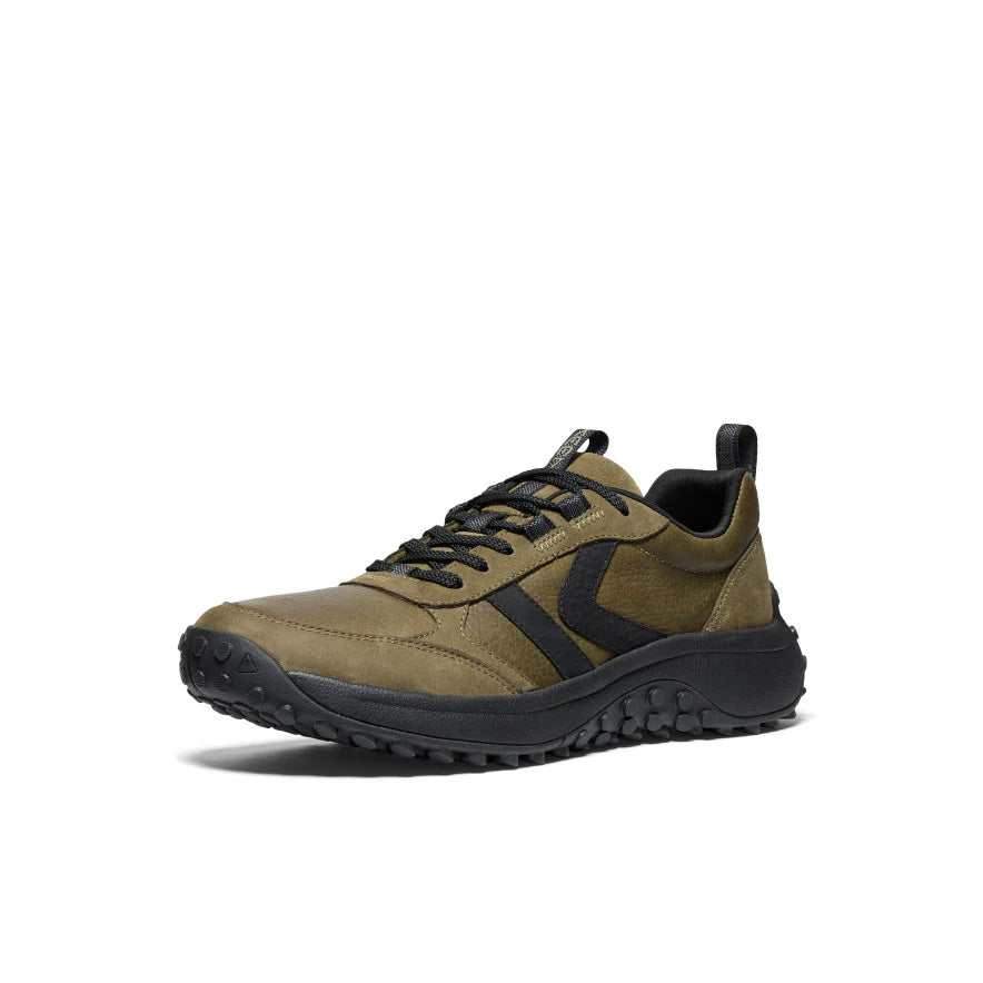 Men's Keen KS86 Leather Sneaker Color: Dark Olive/ Black  3