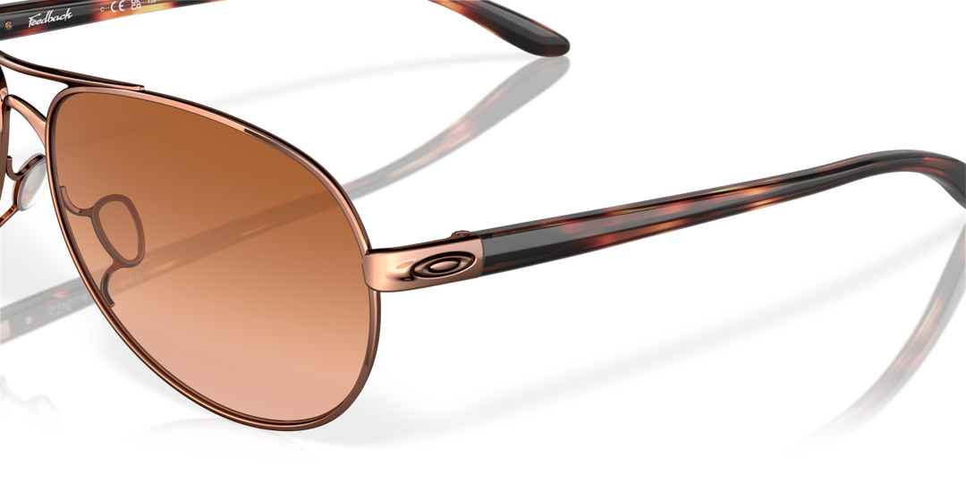 Oakley Feedback Color: Vr50 Brown Gradient Lenses, Rose Gold Frame  4