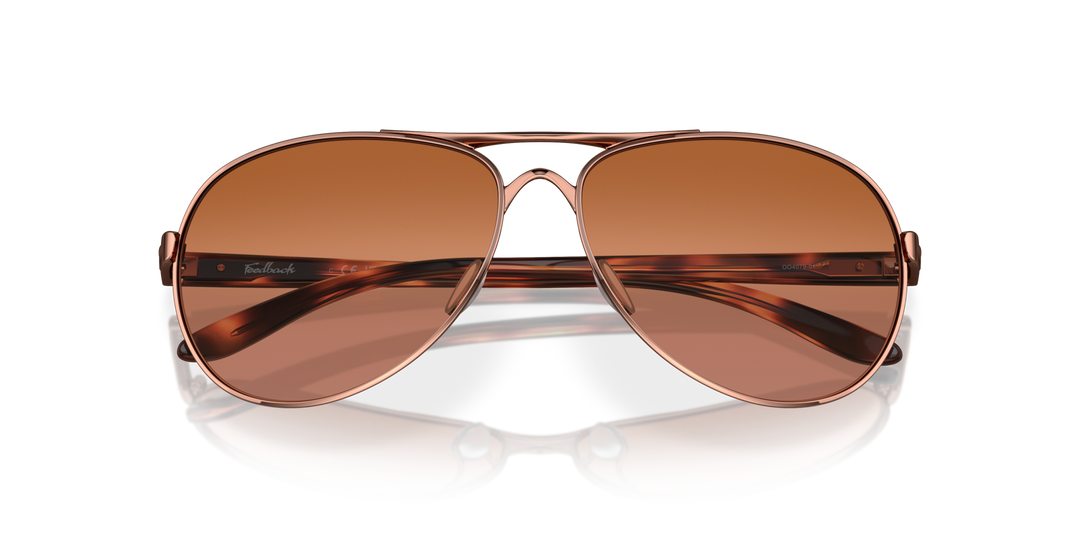 Oakley Feedback Color: Vr50 Brown Gradient Lenses, Rose Gold Frame  5
