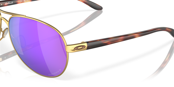 Oakley Feedback Color: Prizm Violet Polarized Lenses, Satin Gold Frame 4