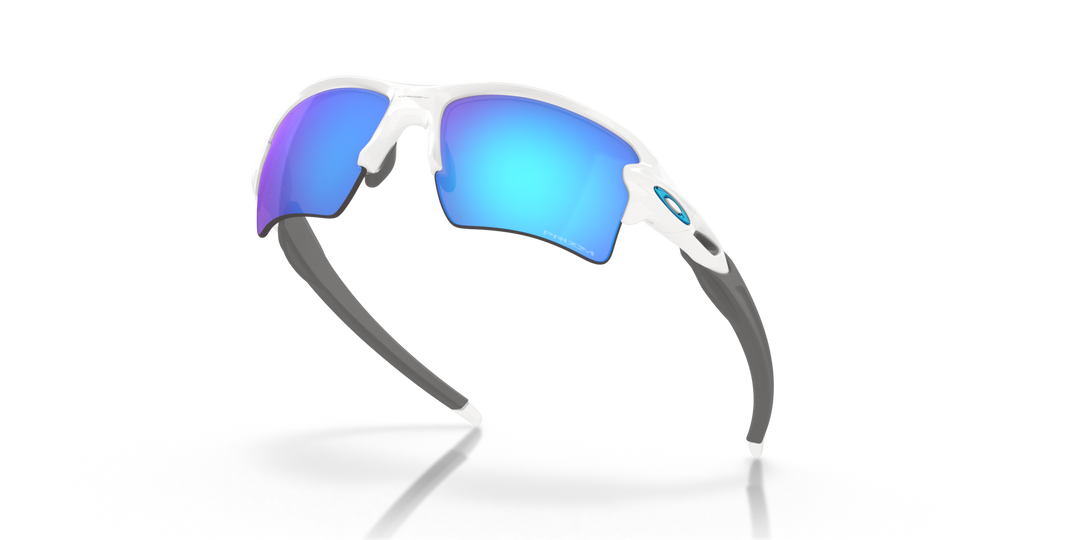 Oakley Flak 2.0 XL Color: Prizm Sapphire Lenses, Polished White Frame  6