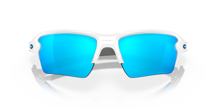 Oakley Flak 2.0 XL Color: Prizm Sapphire Lenses, Polished White Frame  5