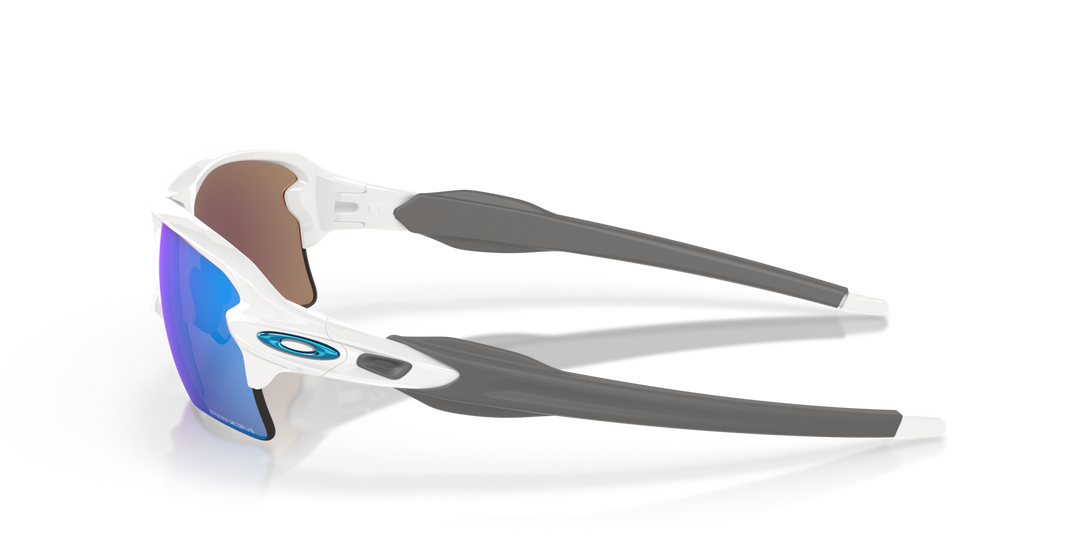 Oakley Flak 2.0 XL Color Prizm Sapphire Lenses Polished White Frame Brown s Shoe Fit Co. Longmont