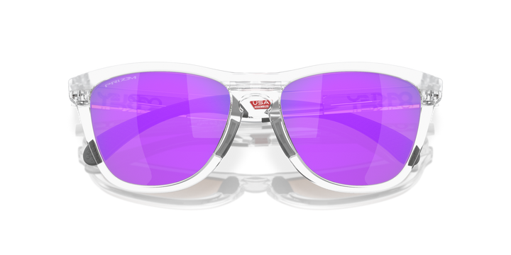 Oakley Frogskins Range Color: Prizm Violet Lenses, Matte Clear Frame  5