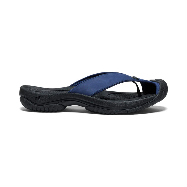 Men's Keen Waimea Leather Flip Flop Color: Naval Academy/Black 2