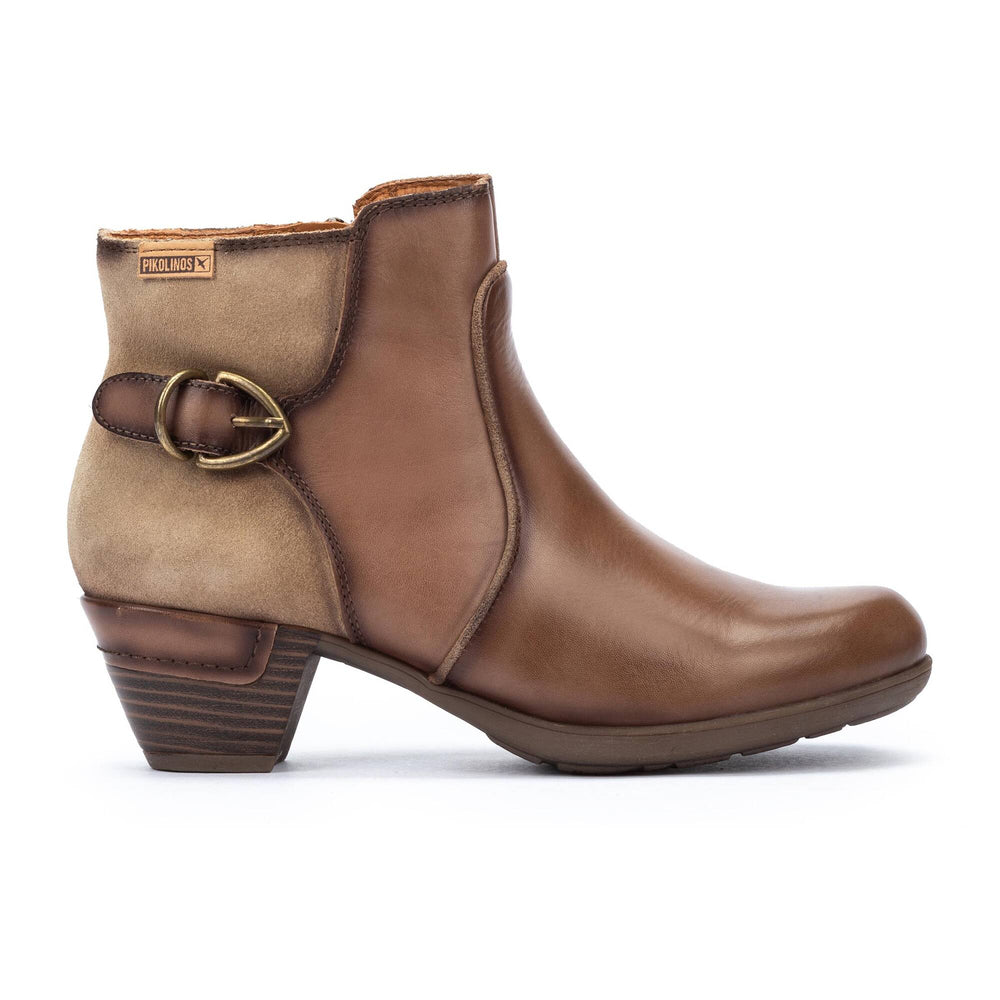 Women's Pikolinos Rotterdam Ankle Boots with Decorative Buckle Color: Siena 2