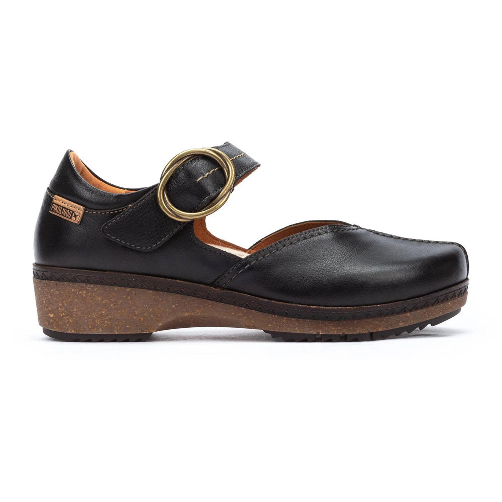 Women's Pikolinos Granada Leather Shoes Color: Black 2