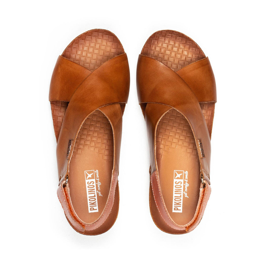 Women's Pikolinos Mahon Cross-strapped Sandal Color: Brandy 7