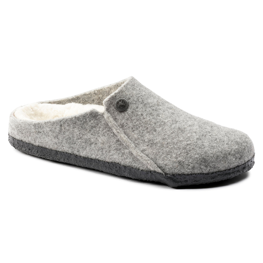 Women's Birkenstock Zermatt Shearling Wool Felt Slipper Color: Gray 1