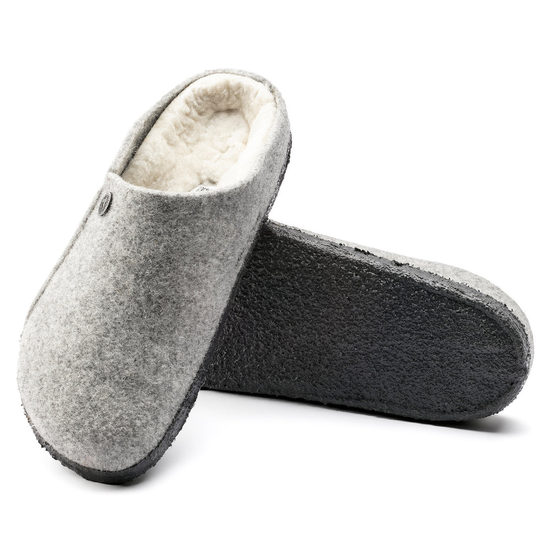 Women's Birkenstock Zermatt Shearling Wool Felt Slipper Color: Gray 2