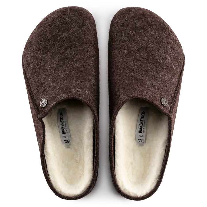 Unisex Birkenstock Zermatt Shearling Wool Felt Slipper Color: Mocha (REGULAR WIDE WIDTH) 3