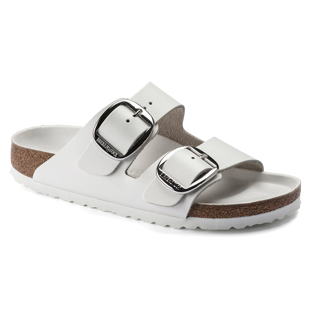 Women's Birkenstock Arizona Big Buckle Leather Color: White (REGULAR/WIDE WIDTH) 2