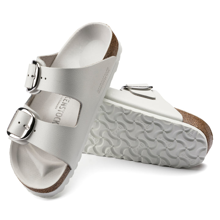 Women's Birkenstock Arizona Big Buckle Leather Color: White (REGULAR/WIDE WIDTH) 1