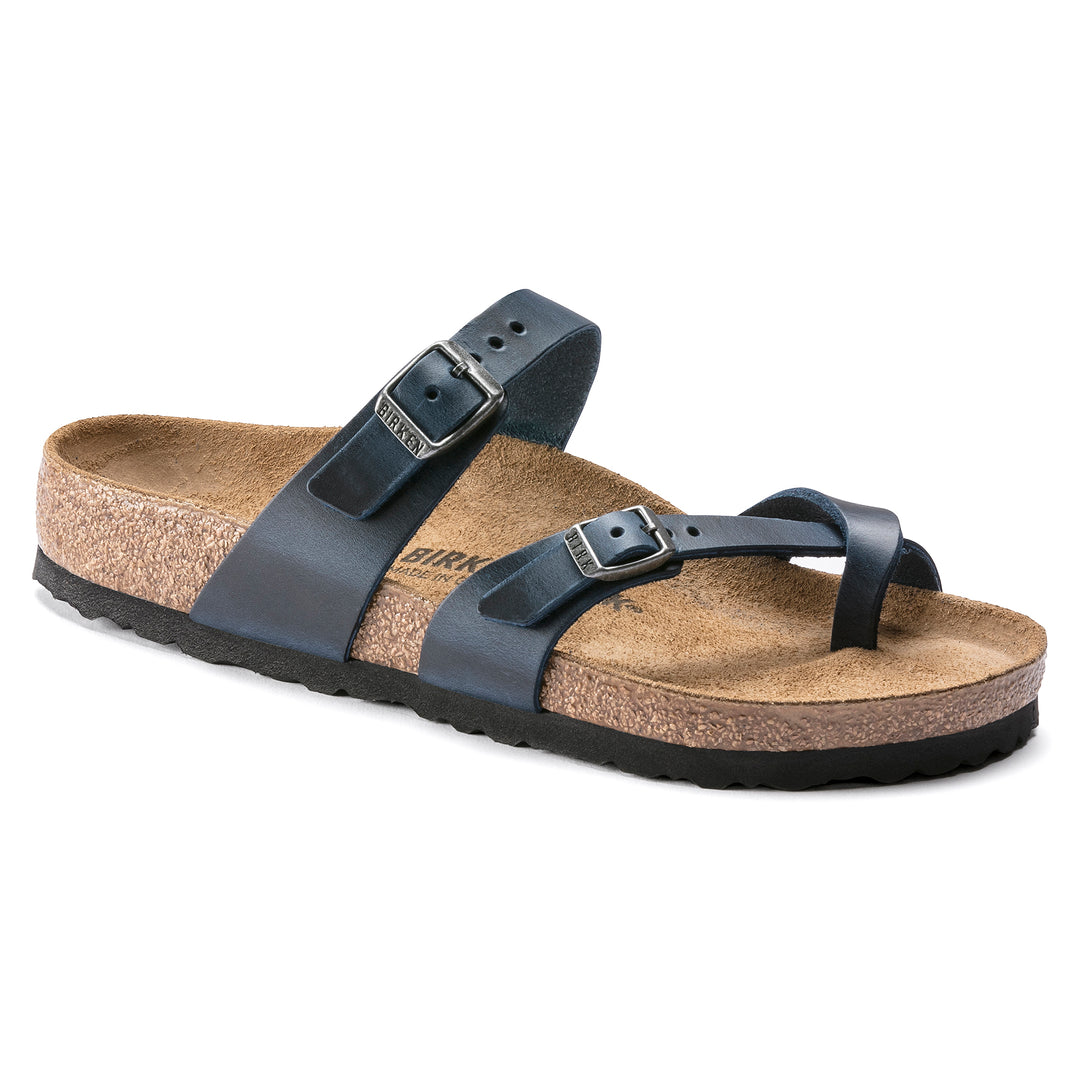 Women's Birkenstock Mayari Oiled Leather Color: Navy 2