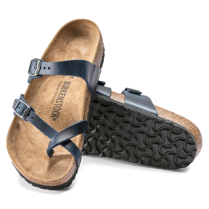 Women's Birkenstock Mayari Oiled Leather Color: Navy 1