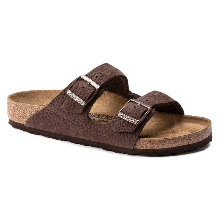 Men's Birkenstock Arizona Nubuck Leather Color: Desert Buck Roast