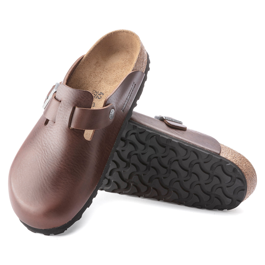 Men's Birkenstock Boston Grip Leather Color: Vintage Wood Roast 1