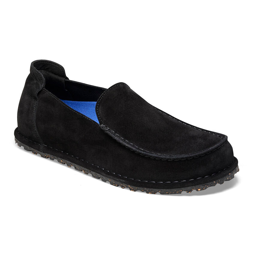  Men's Birkenstock Utti Suede Leather Color: Black (REGULAR/WIDE WIDTH) 2