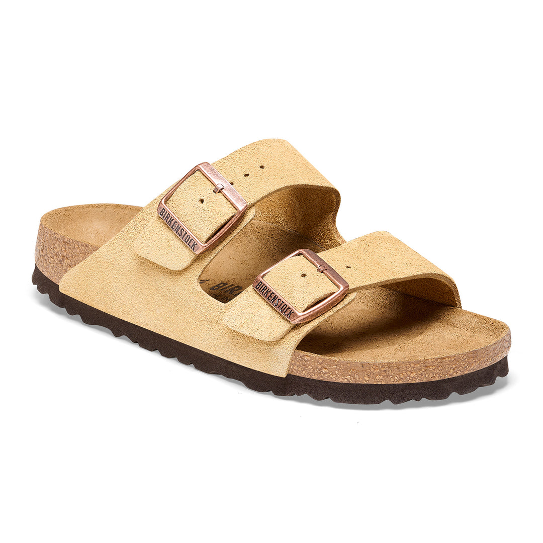 Women's Birkenstock Arizona Suede Leather Color: Latte Cream (REGULAR/WIDE WIDTH) 2