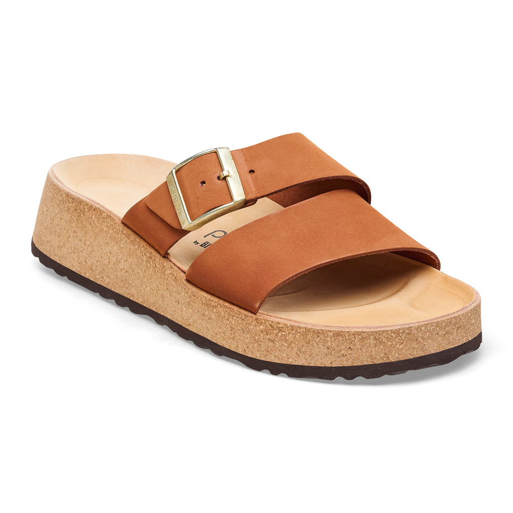 Women's Birkenstock Papillio Almina Nubuck Leather Color: Pecan  2