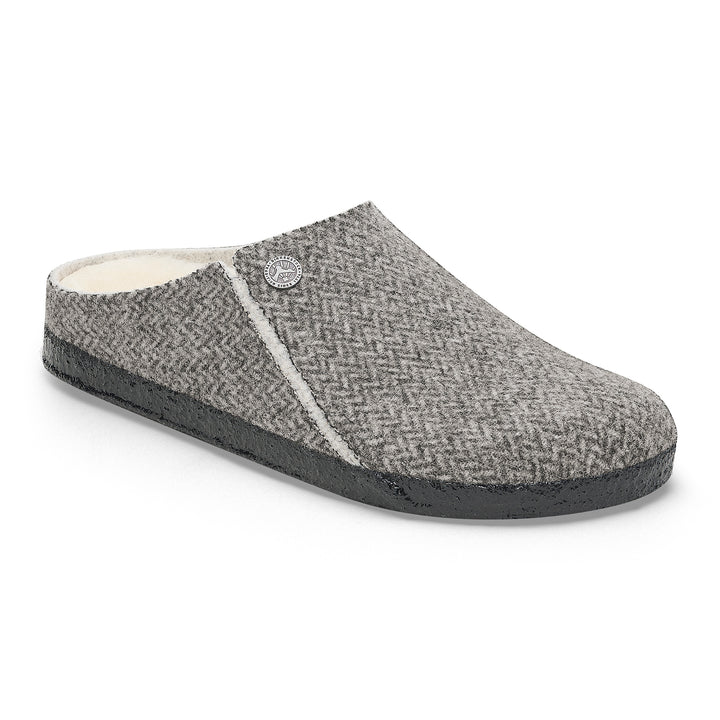 Women's Birkenstock Zermatt Shearling Wool Felt Slipper Color: Herringbone 2