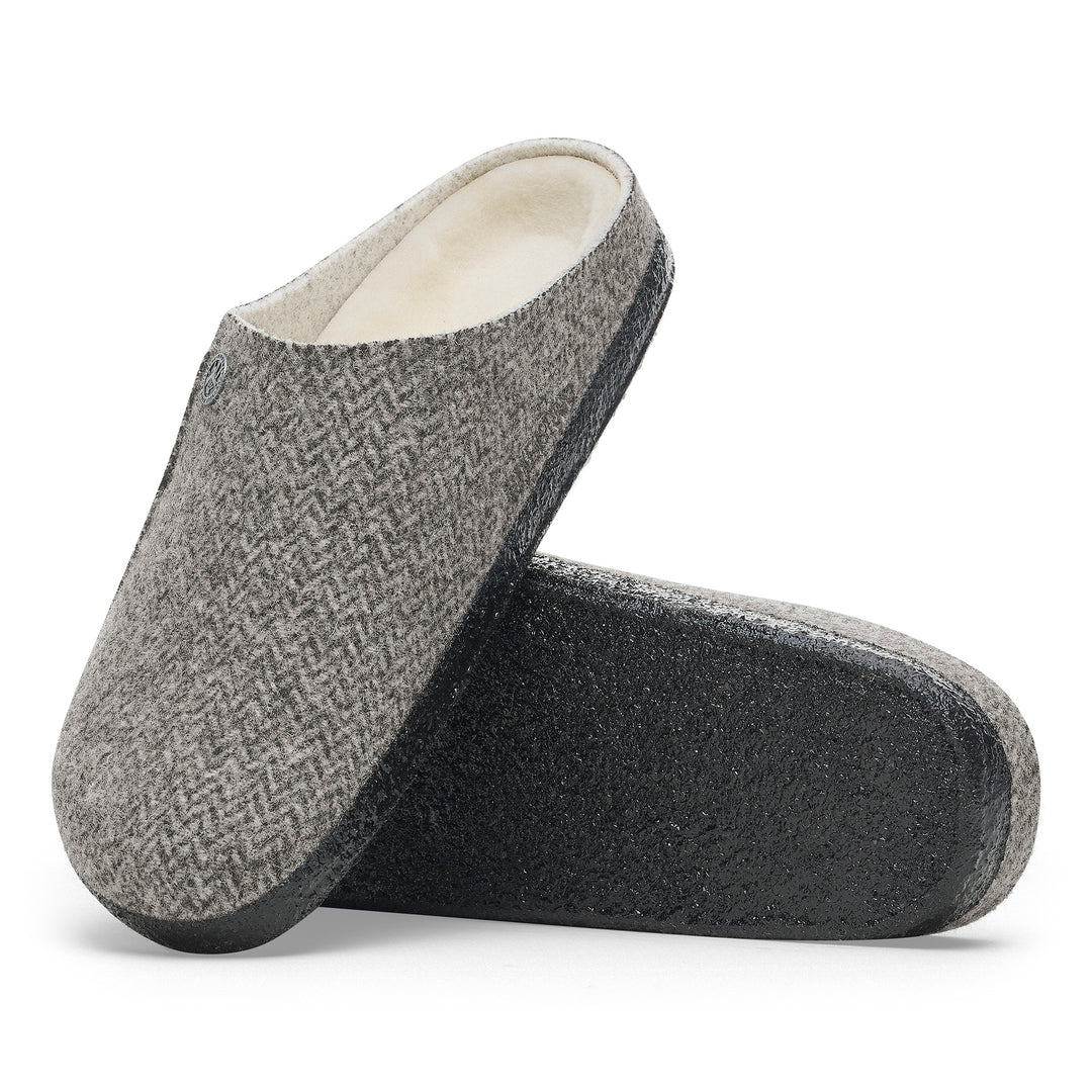 Women's Birkenstock Zermatt Shearling Wool Felt Slipper Color: Herringbone 1