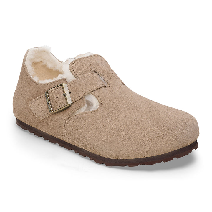 Women's Birkenstock London Shearling Suede leather Color: Taupe 2