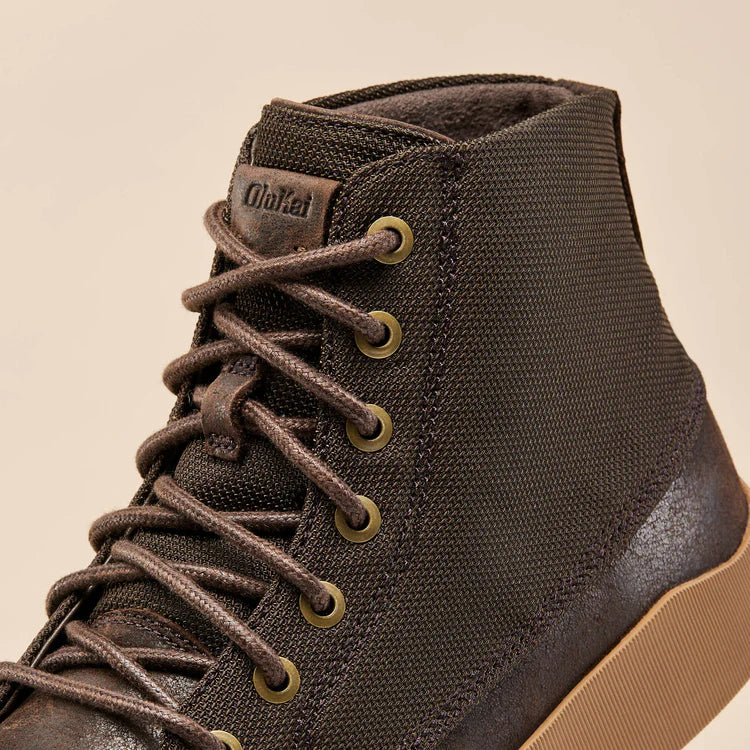 Men's Olukai Molina Boots Color: Dark Wood  6