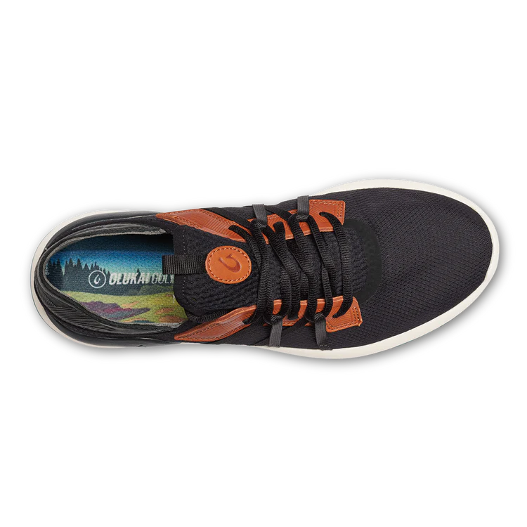 Men's Olukai Manele Color: Black / Dark Shadow  4