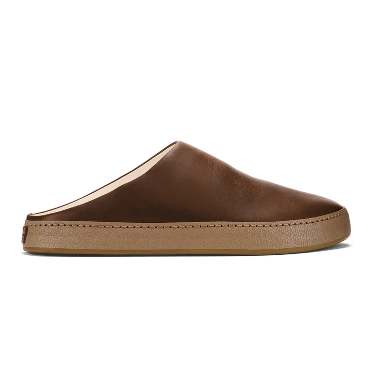 Men's Olukai Hamani Leather Mules Color: Toffee / Tan 2