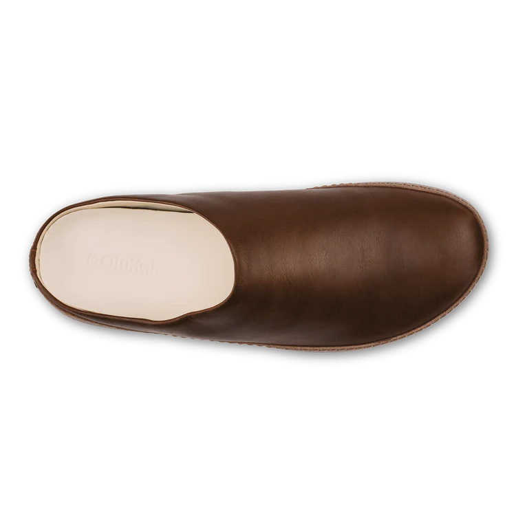 Men's Olukai Hamani Leather Mules Color: Toffee / Tan  v4