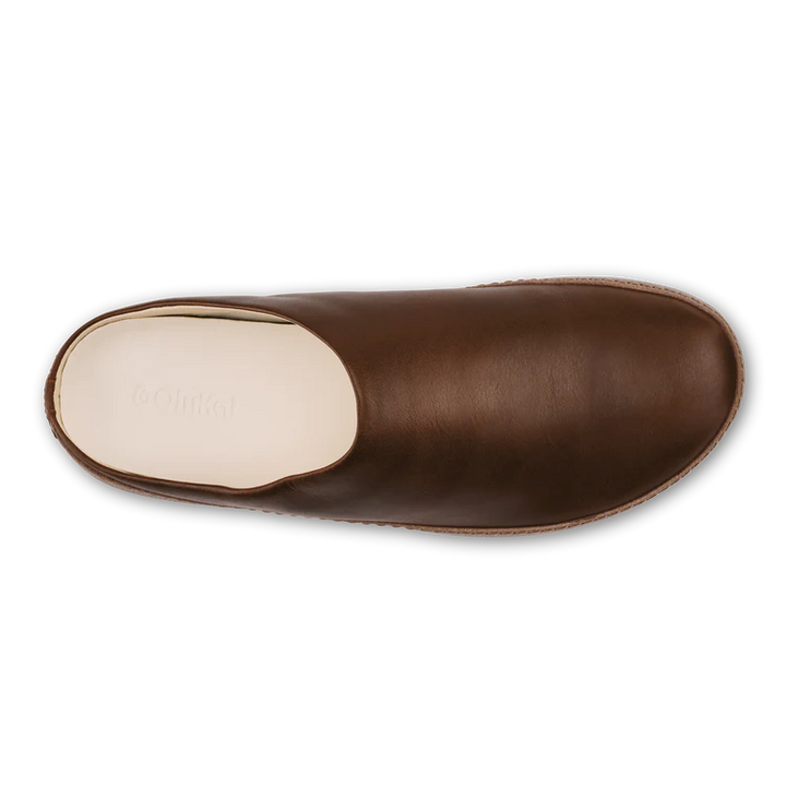 Men's Olukai Hamani Leather Mules Color: Toffee / Tan  v4