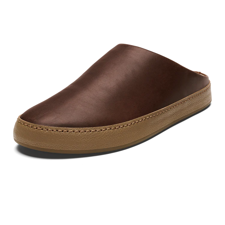 Men's Olukai Hamani Leather Mules Color: Toffee / Tan  6