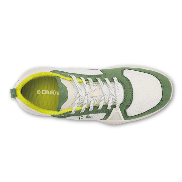 Men's Olukai Anau Color: Bright White / Leaf  4