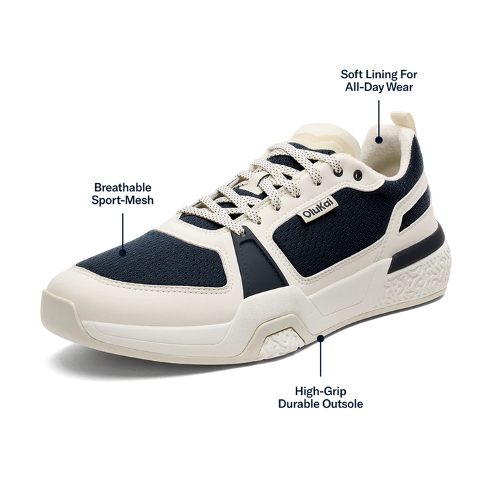 Men's Olukai Anau Color: Mood Indigo / Bright White  2