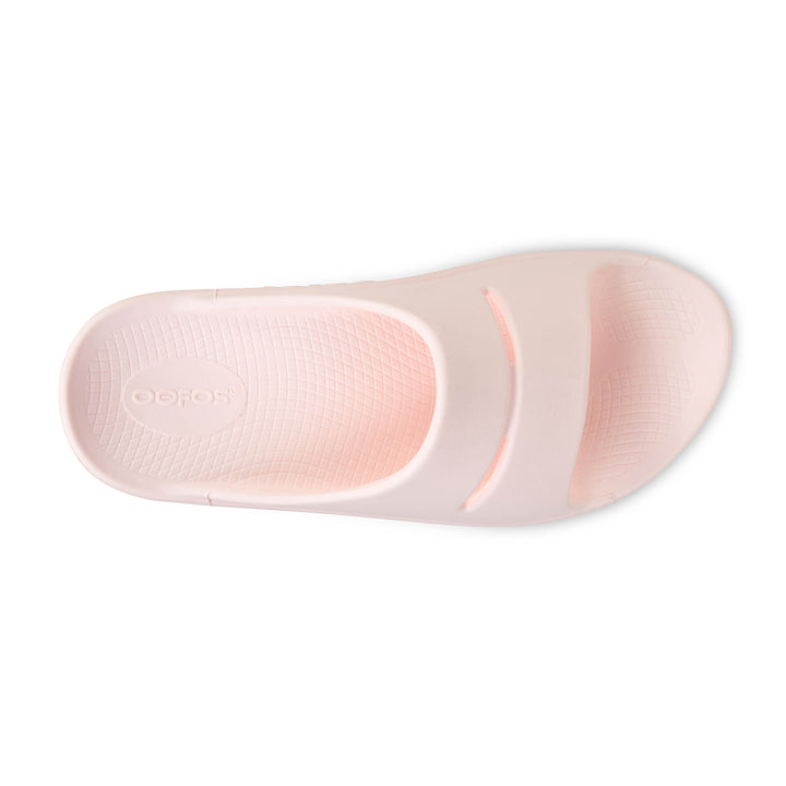 Women's Oofos OOahh Slide Sandal Color: Blush 4