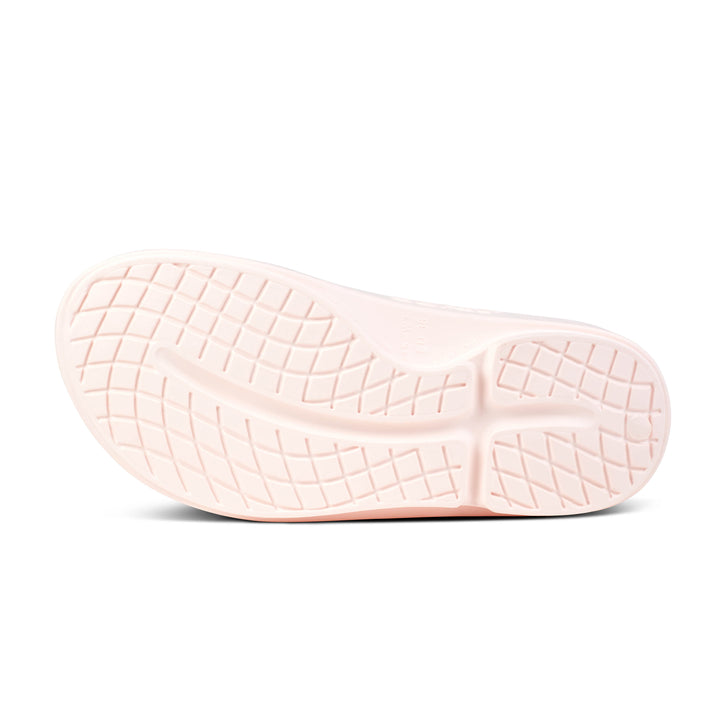 Women's Oofos OOahh Slide Sandal Color: Blush 3