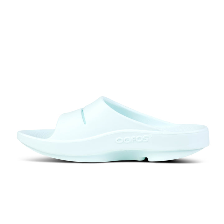 Women's Oofos OOahh Slide Sandal Color: Ice 5