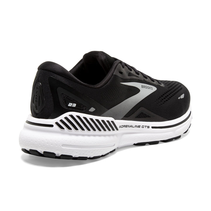 Men's Brooks Adrenaline GTS 23 Color: Black/ White/ Silver (WIDE WIDTH) 5