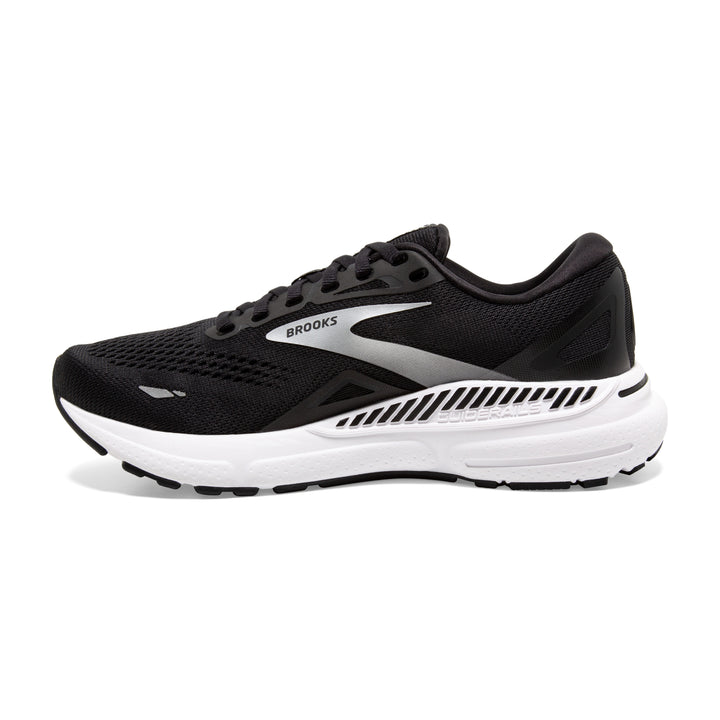 Men's Brooks Adrenaline GTS 23 Color: Black/ White/ Silver (WIDE WIDTH) 3