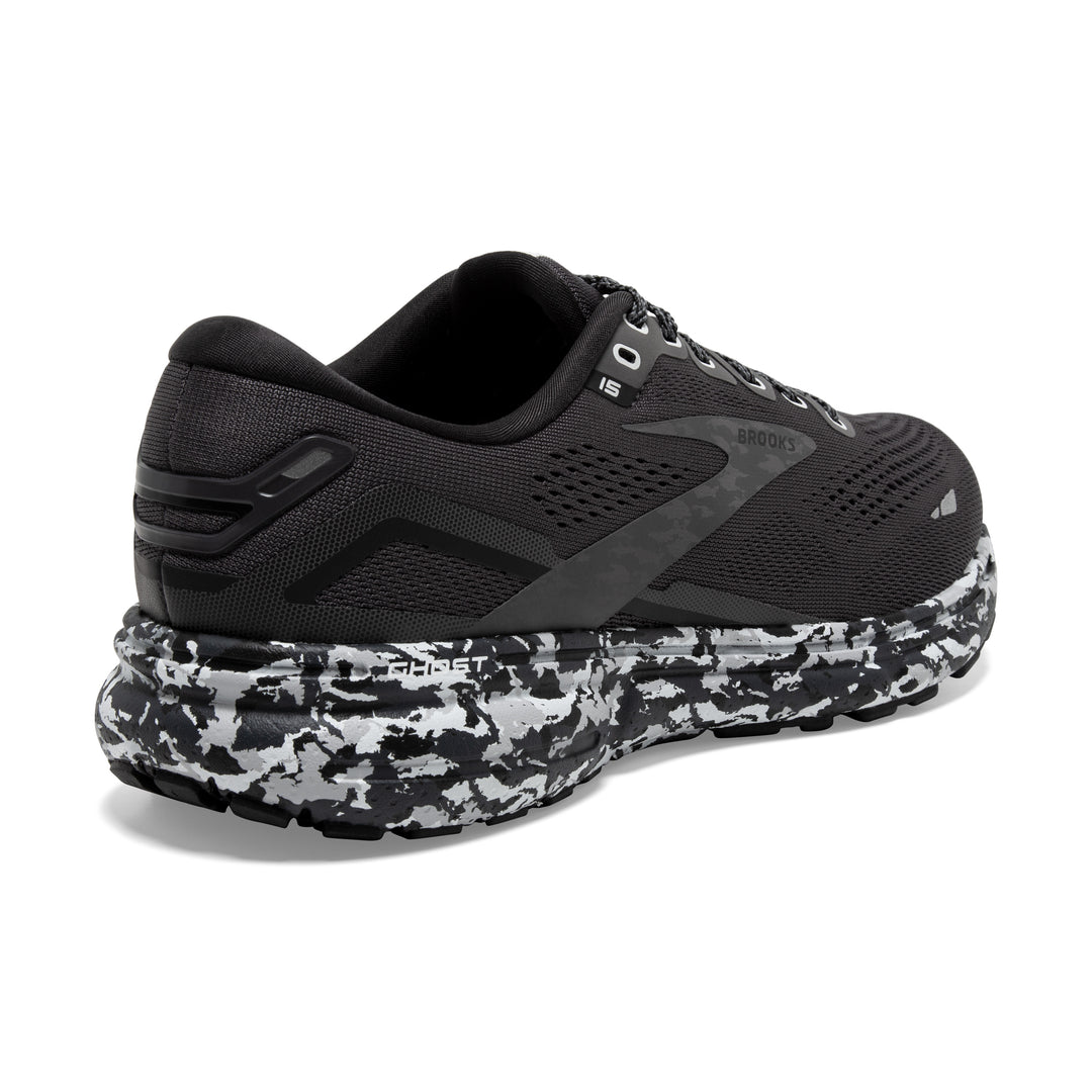 Men's Brooks Ghost 15 Color: Ebony / Black / Oyster 3