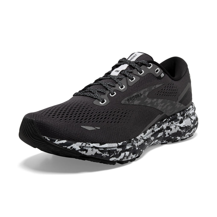 Men's Brooks Ghost 15 Color: Ebony / Black / Oyster 7