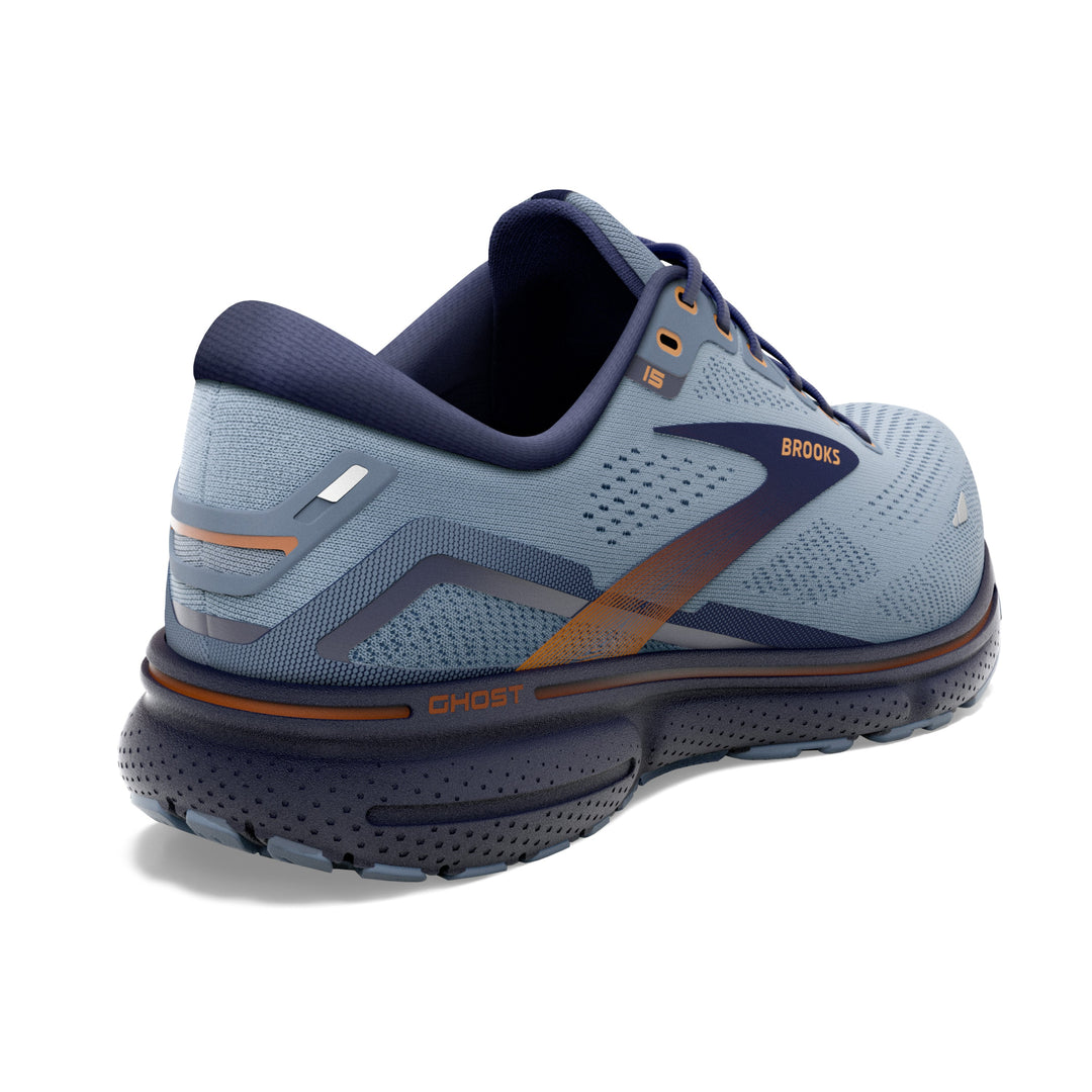 Men's Brooks Ghost 15 Color: Flintstone/Peacoat/Oak (WIDE WIDTH) 5