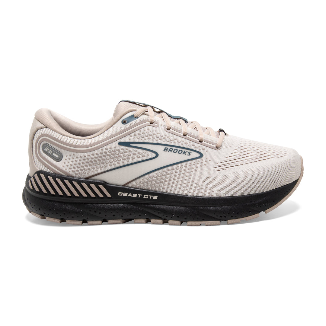 Men's Brooks Beast GTS 23 Color: Chateau Grey/ White / Blue 3