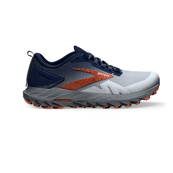 Men's Brooks Cascadia 17 Color: Blue/ Navy/ Firecracker