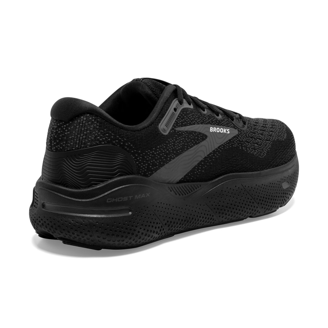 Men's Brooks Ghost Max Color: Black/Black/Ebony (WIDE WIDTH)