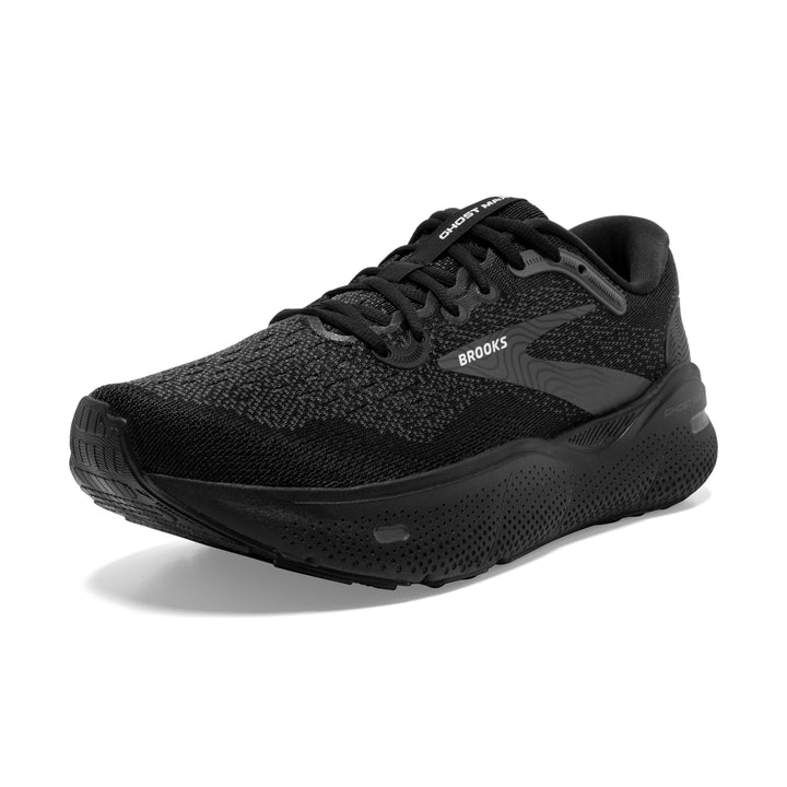 Men's Brooks Ghost Max Color: Black/Black/Ebony (WIDE WIDTH)