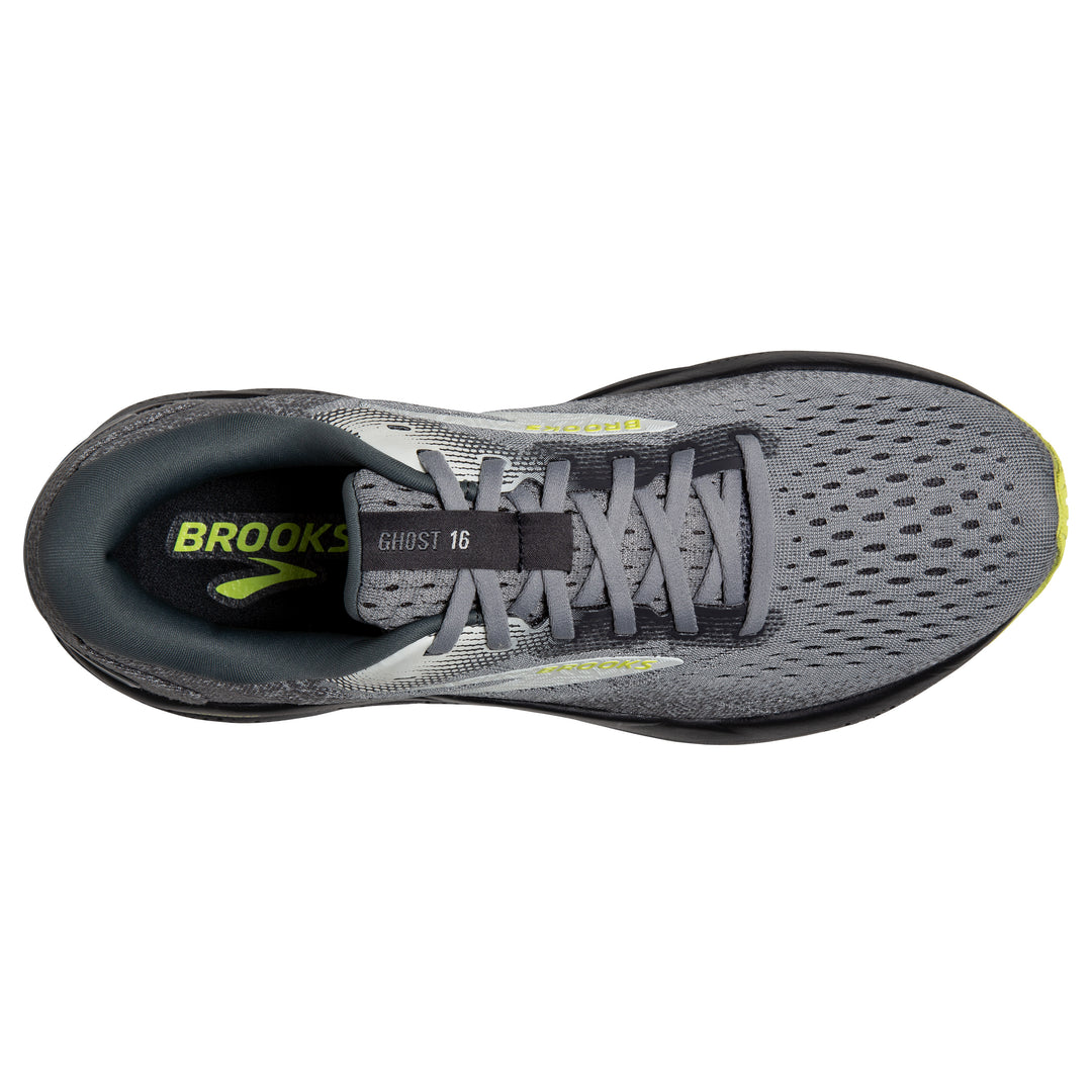 Men's Brooks Ghost 16 Color: Primer / Grey / Lime (EXTRA WIDE WIDTH) 5