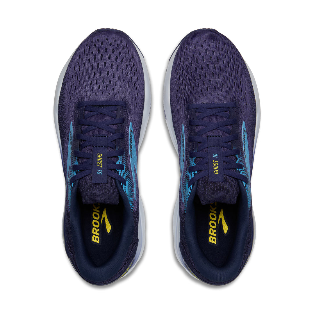 Men's Brooks Ghost 16 Color: Blue / Blue / Yellow v5